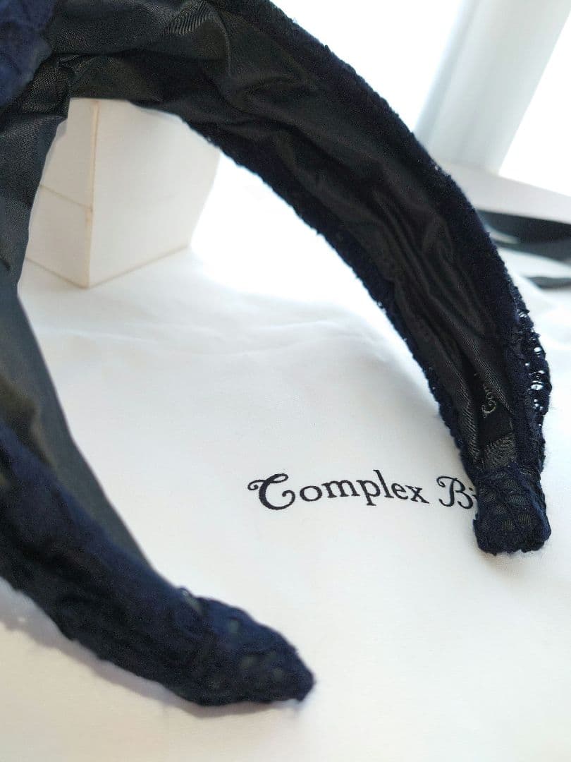 COMPLEX BIZ　フリーリーレース フレキシフィットヘアバンド(ネイビー)