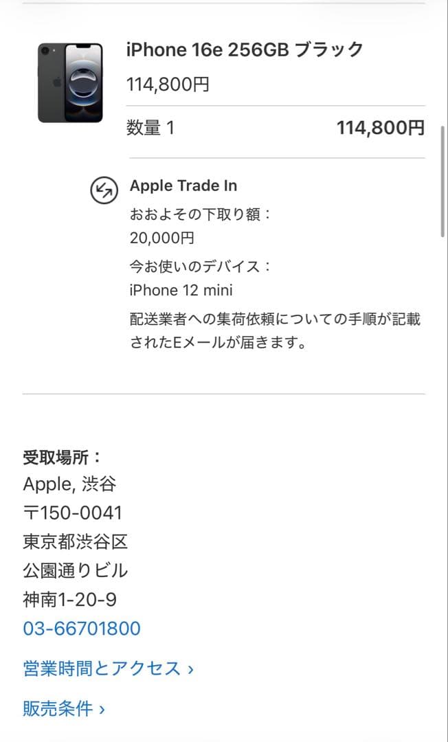 【美品・保証有】Apple iPhone 16e 250GB ブラック 本体