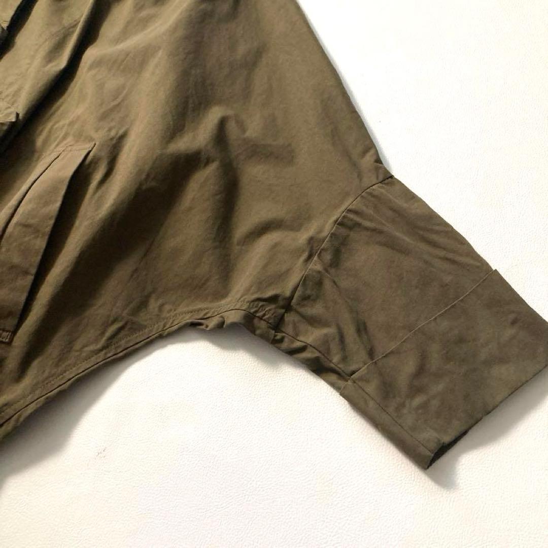 【美品】萌 モユル　2024年 変形コート アシンメトリー モモンガ カーキ