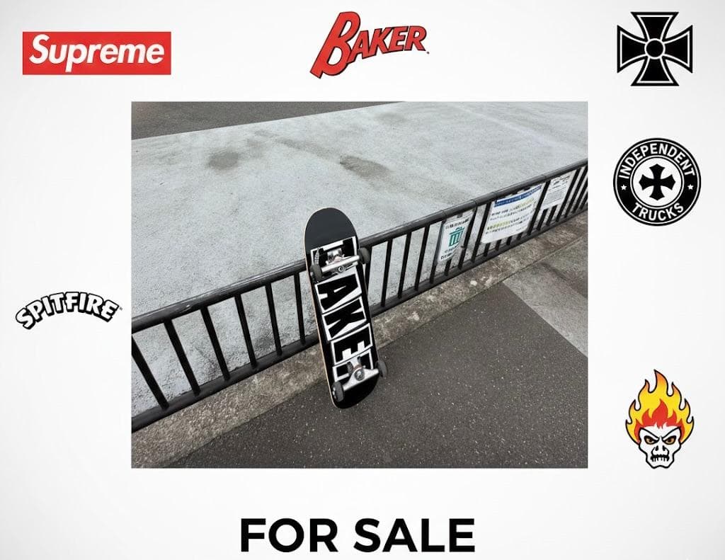 カスタムスケートボード Supreme × Baker コンプリートセット