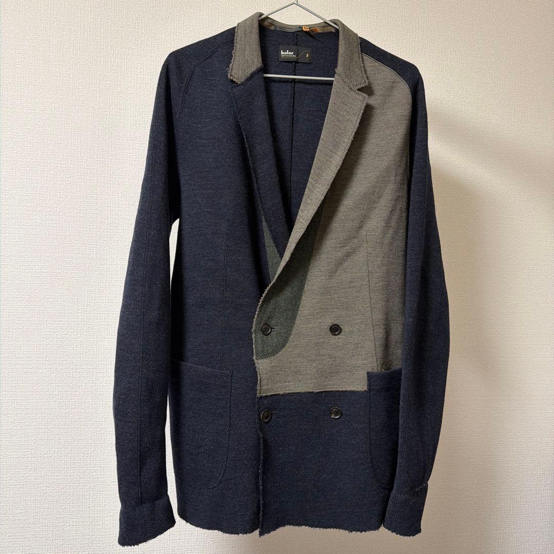 希少【kolor】ビッグシルエット ウール切替テーラードジャケット　3