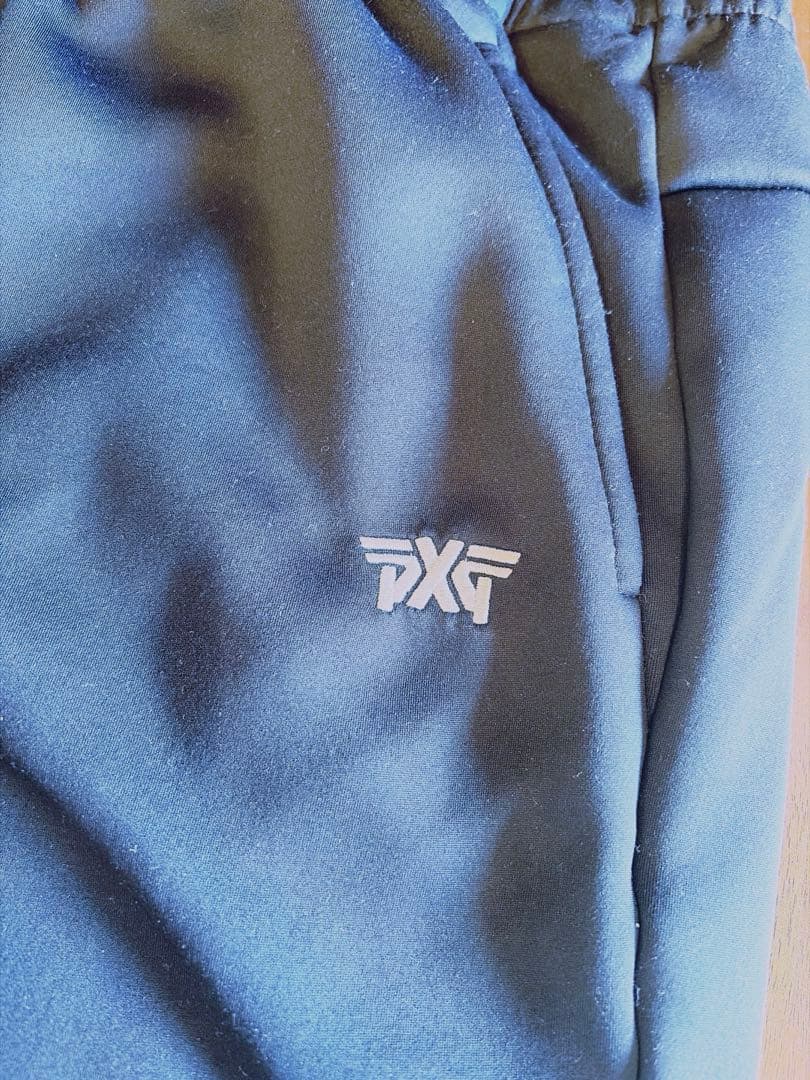 PXG 黒メンズパンツ　スウェット素材　伸縮　試着のみ　送料無料