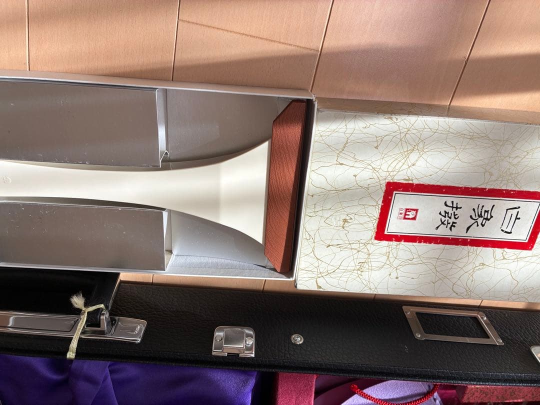 三味線本体 黒ケース付き　地唄