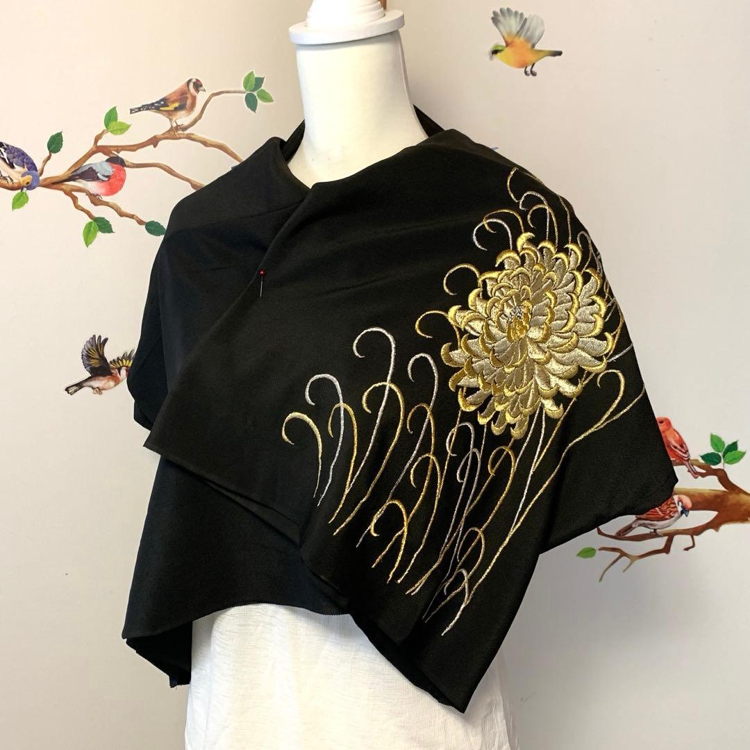 チ*〜様 着物　留袖　リメイク　ロングワンピース　マーガレット風ストール　セット