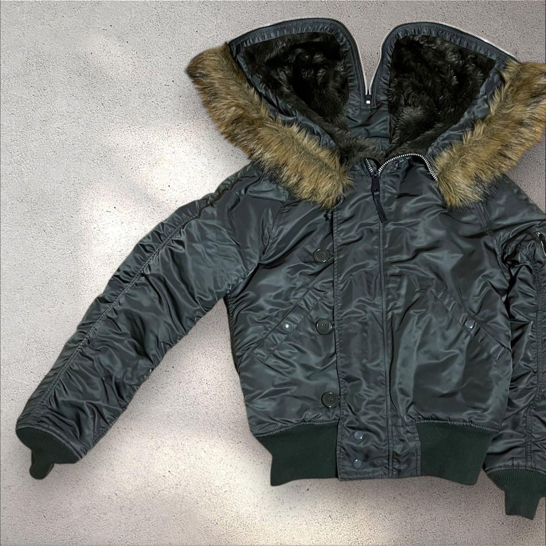 アルファインダストリーズ N-2B 現行　フライトジャケット　短丈　ファー