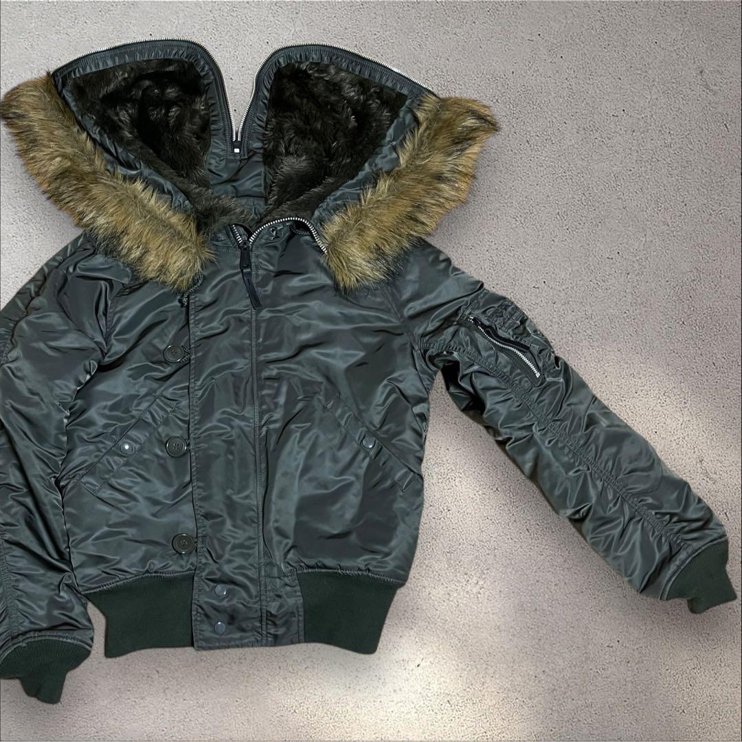 アルファインダストリーズ N-2B 現行　フライトジャケット　短丈　ファー