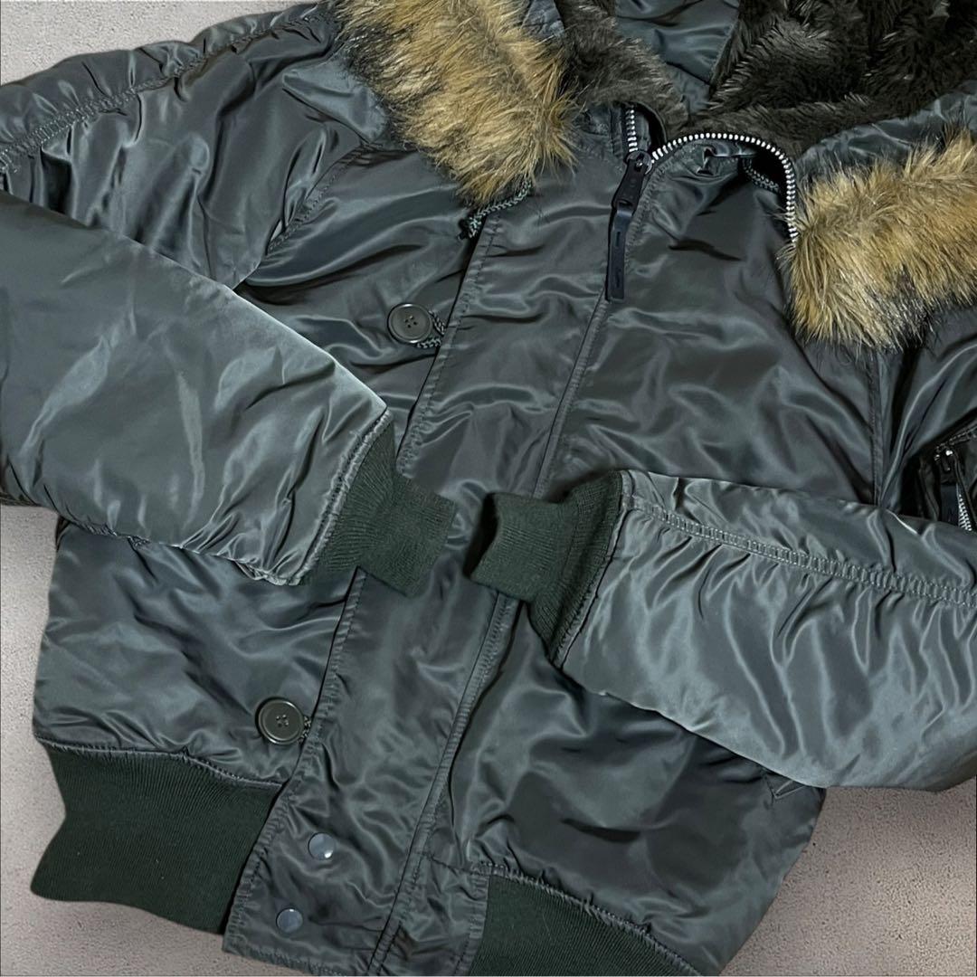 アルファインダストリーズ N-2B 現行　フライトジャケット　短丈　ファー