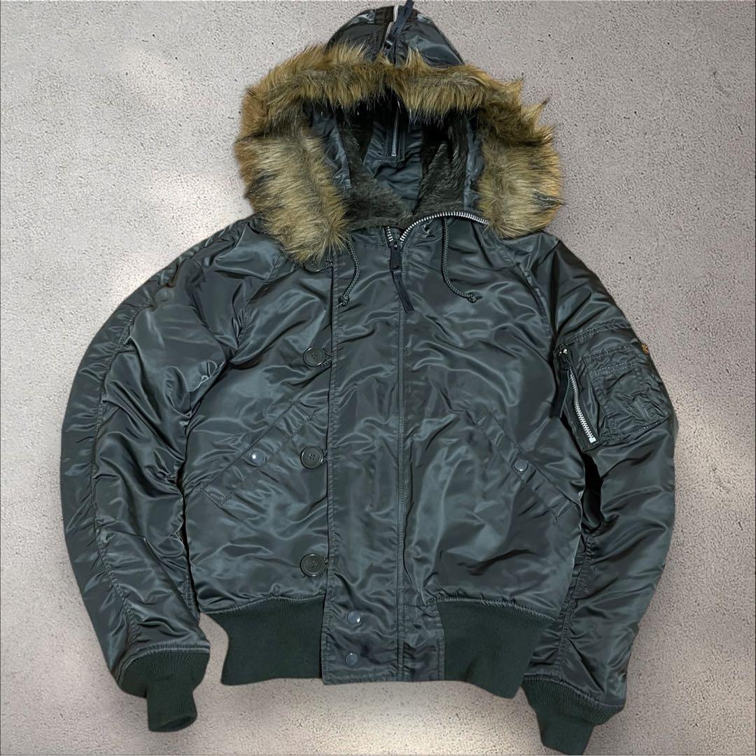 アルファインダストリーズ N-2B 現行　フライトジャケット　短丈　ファー