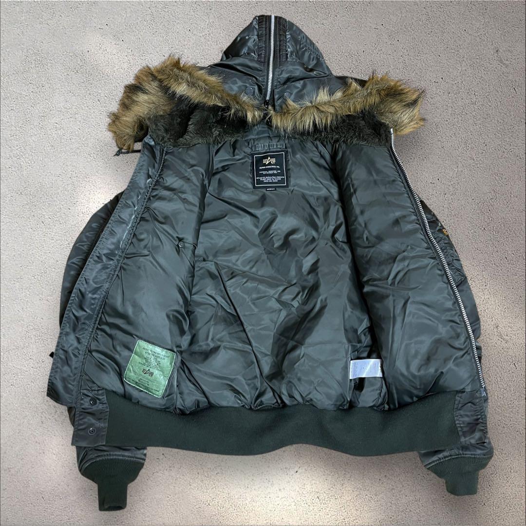 アルファインダストリーズ N-2B 現行　フライトジャケット　短丈　ファー