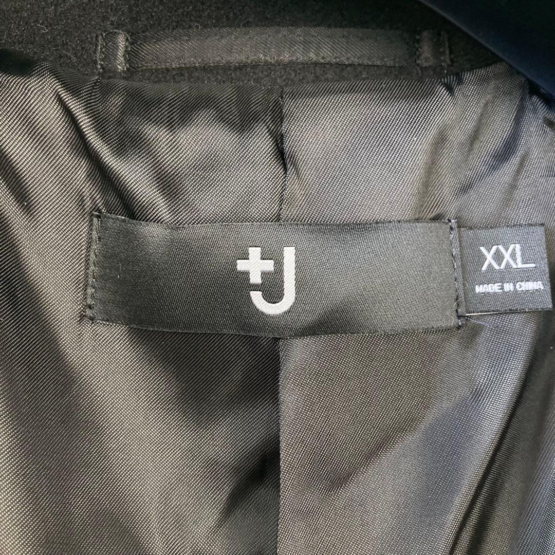 希少サイズ ユニクロ＋J ウール　チェスターコート　ブラック　XXL