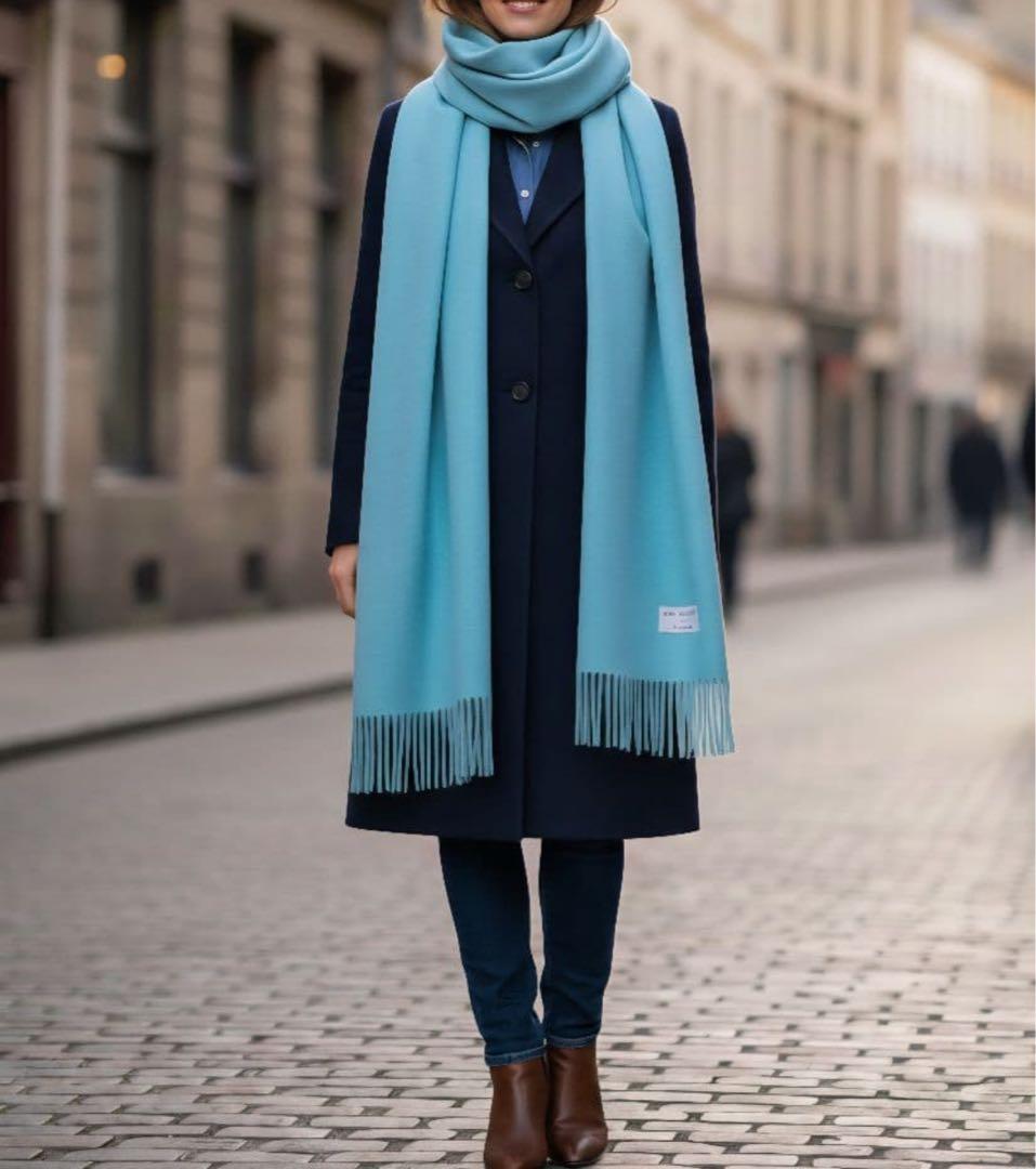 OLD ENGLAND別注 Johnstons カシミヤ100 大判マフラー