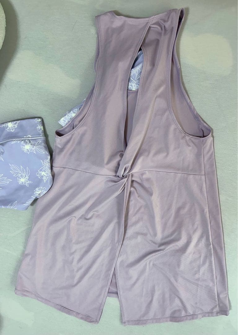 【SUKALA】フラワープリントセパレートタンクトップ& レギンス M