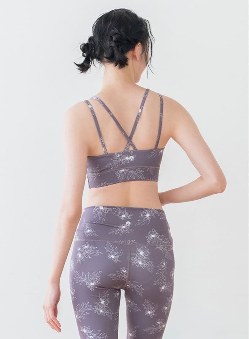 【SUKALA】フラワープリントセパレートタンクトップ& レギンス M