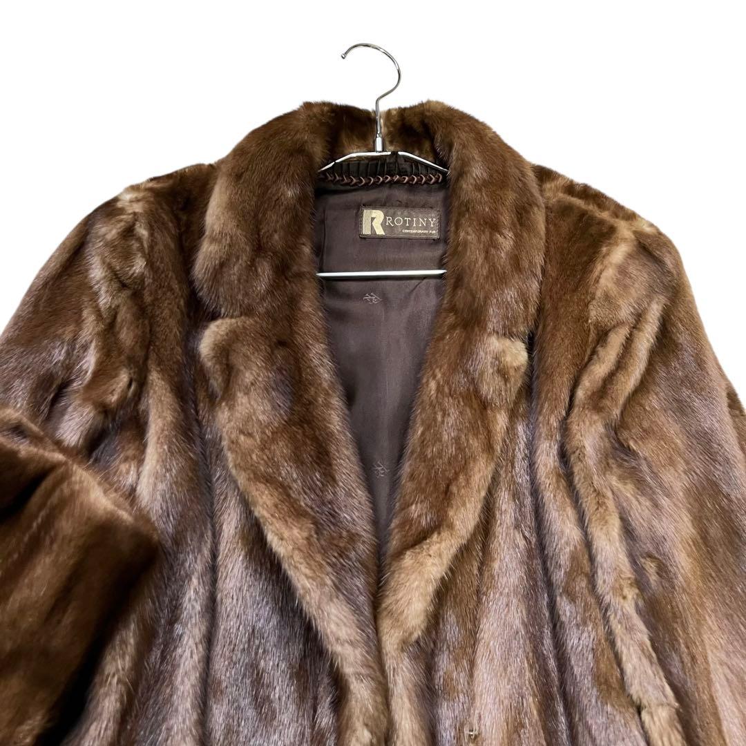 サガミンク デミバフミンク リアルファーコート 毛並み◎ なめし柔らか 13号