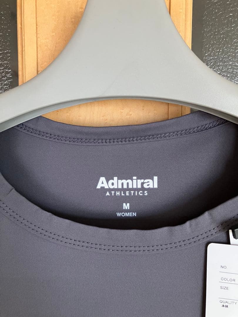 新品未使用　Admiral チャコール　ピンタックフレアスリーブTシャツ M