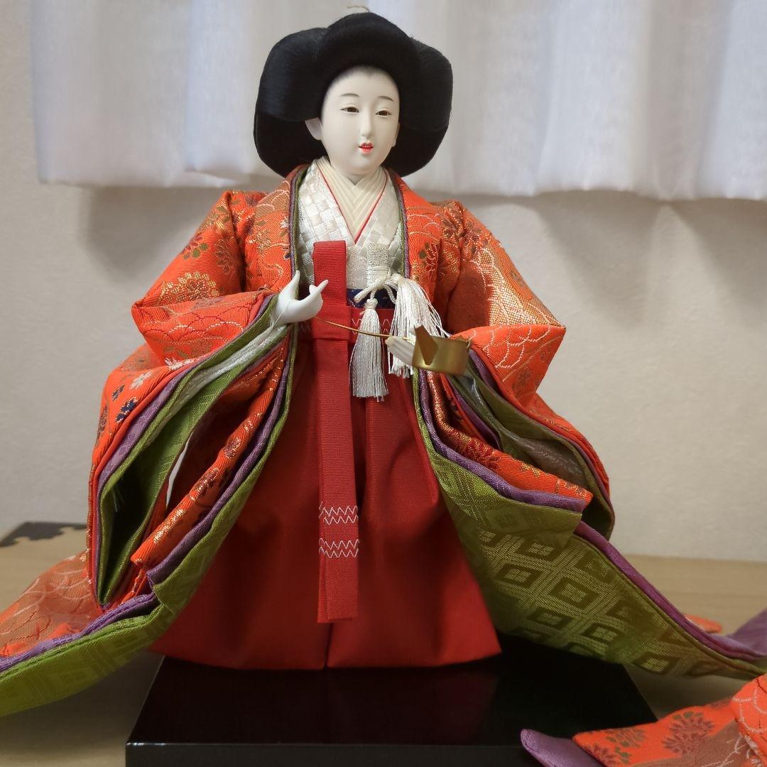 【shinsuke】お雛様七段飾り　人形15体+雪洞　桐箱入り　ビンテージ