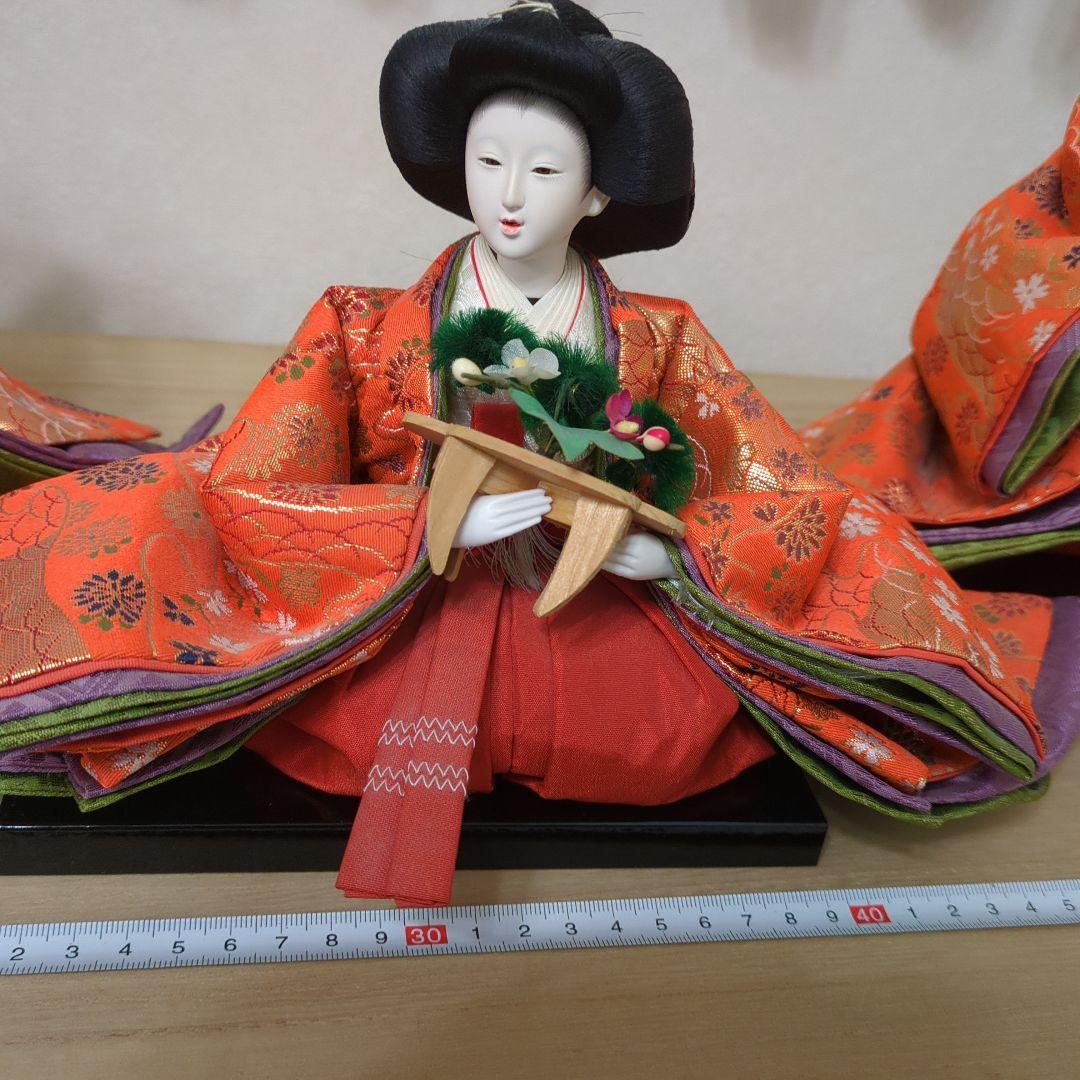 【shinsuke】お雛様七段飾り　人形15体+雪洞　桐箱入り　ビンテージ