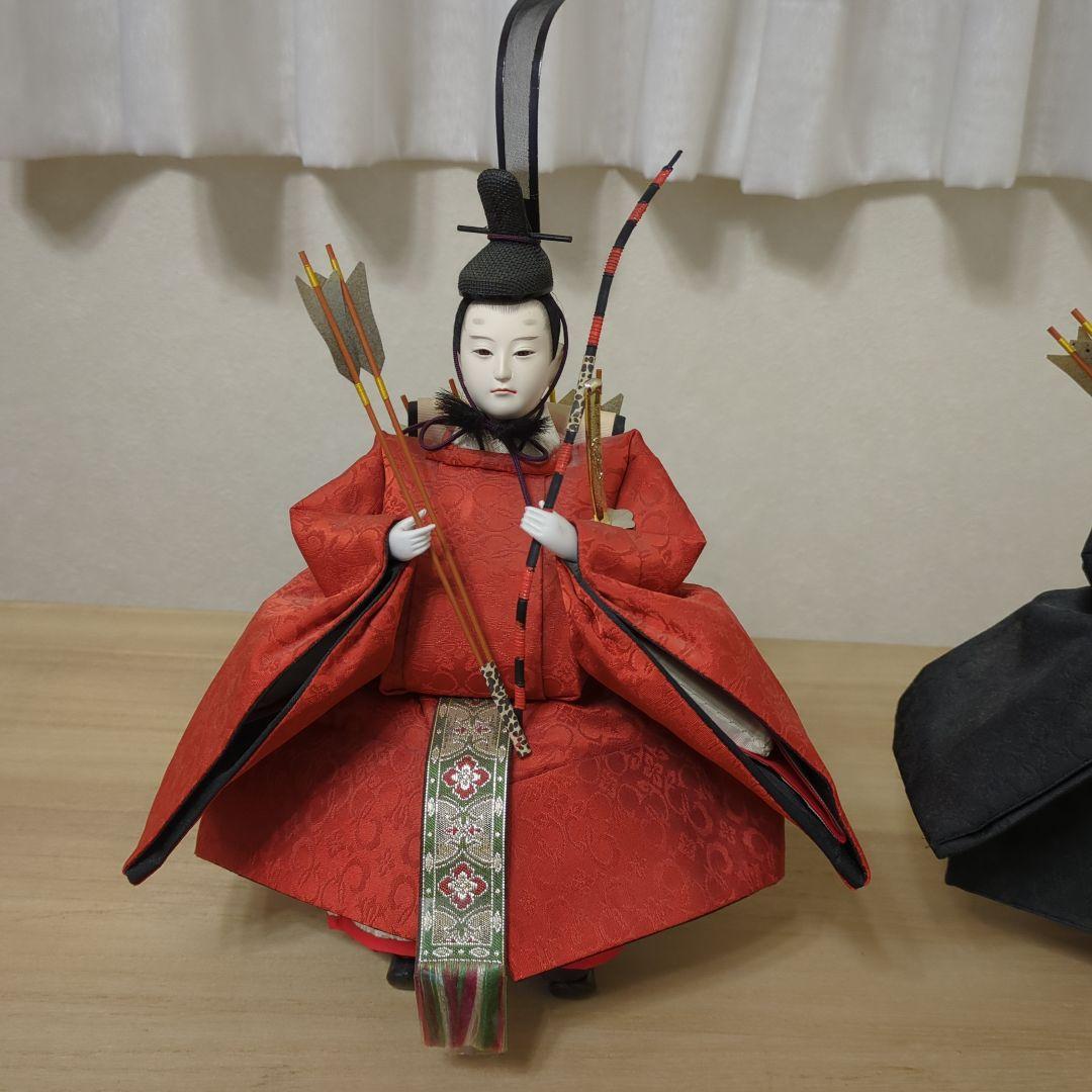 【shinsuke】お雛様七段飾り　人形15体+雪洞　桐箱入り　ビンテージ