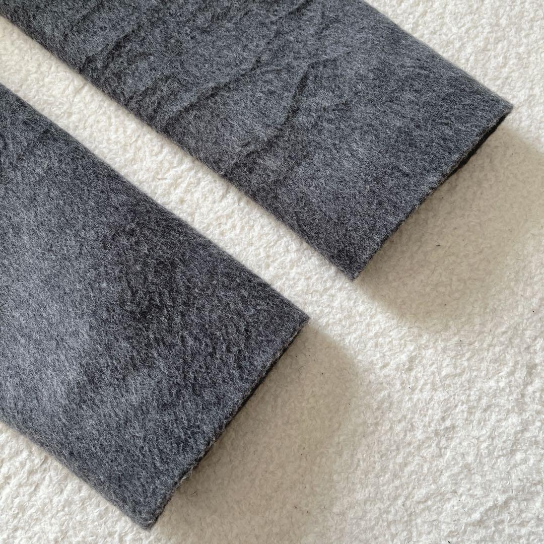 アベニールエトワール ウール カシミヤ ギャザー ワンピース グレー