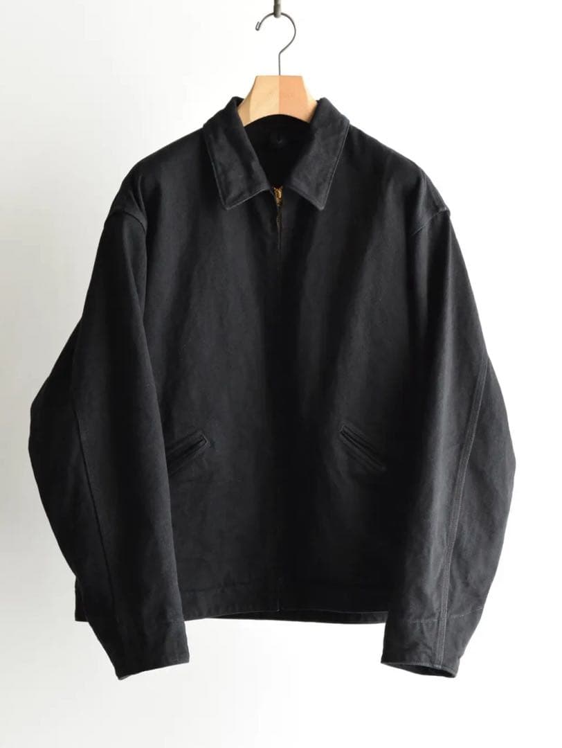 コモリ 26SS ブラックデニムジップショートジャケット　サイズ①