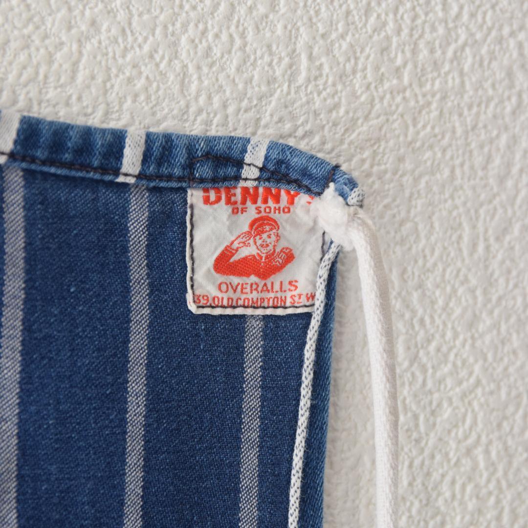 40's 40年代 ヴィンテージ インディゴ ストライプ ワークエプロン