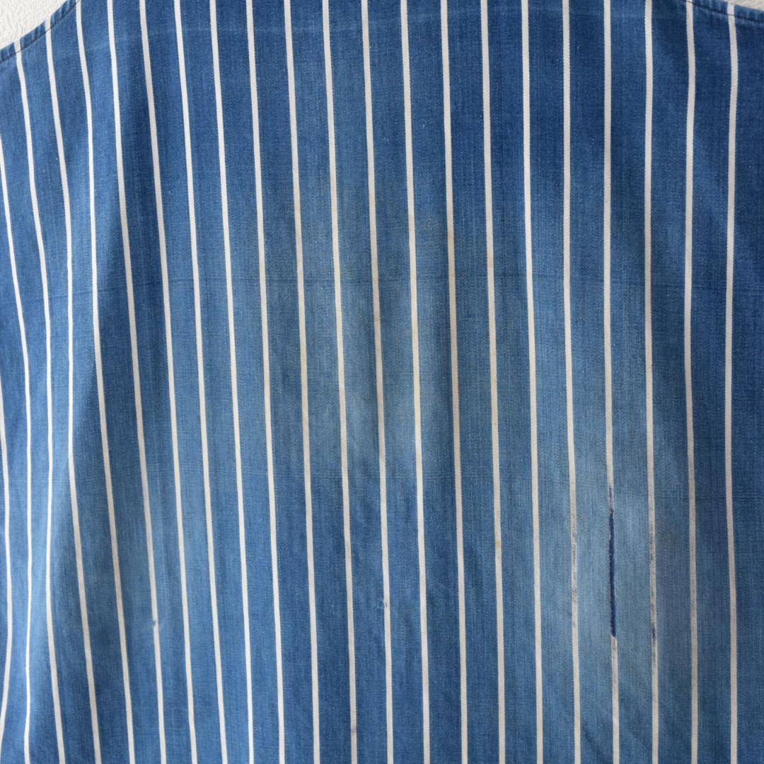 40's 40年代 ヴィンテージ インディゴ ストライプ ワークエプロン