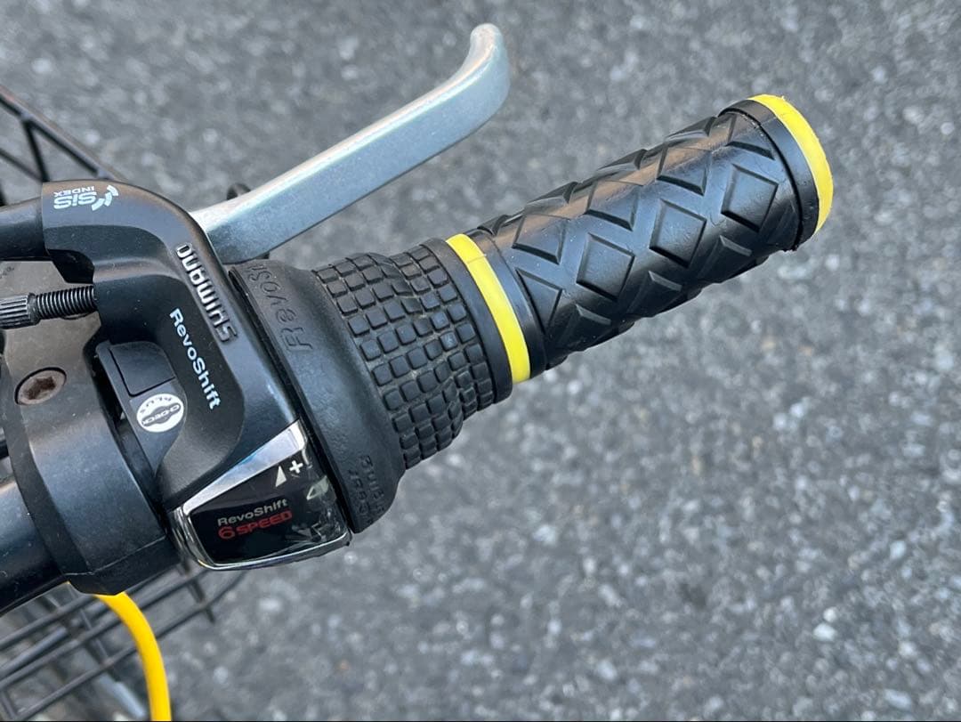 M*i様 中古LEDオートライト6段変速子ども自転車★22インチ★シルバー※配達