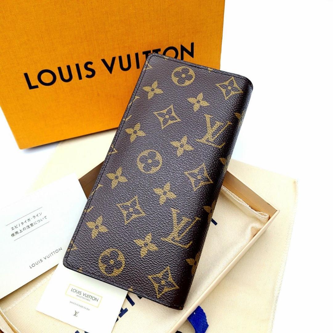 極美品 ルイヴィトン モノグラム 長財布 ポルトフォイユ ブラザ 新型 箱付