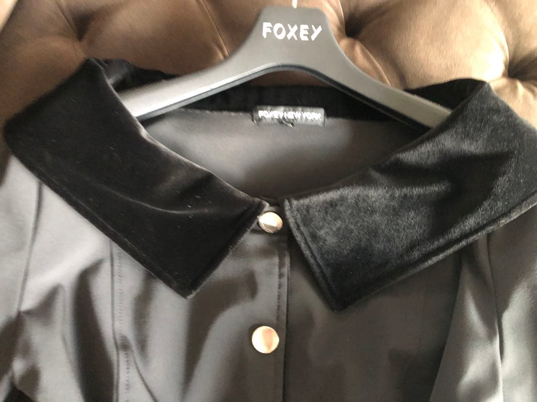 フォクシー★FOXEY★マジックスタイルジャケット★ベロア襟★