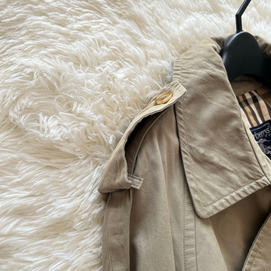 ヴィンテージ　バーバリー　トレンチコート　カーキ　ノバチェック　ベルト