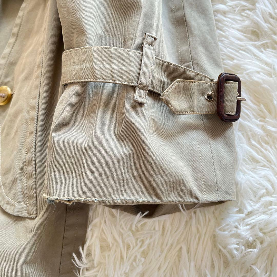 ヴィンテージ　バーバリー　トレンチコート　カーキ　ノバチェック　ベルト