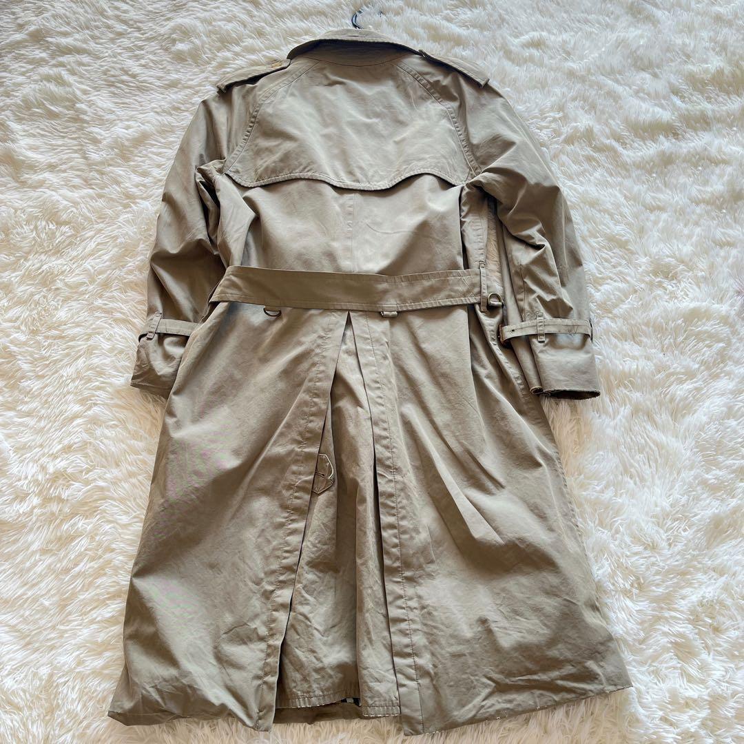 ヴィンテージ　バーバリー　トレンチコート　カーキ　ノバチェック　ベルト