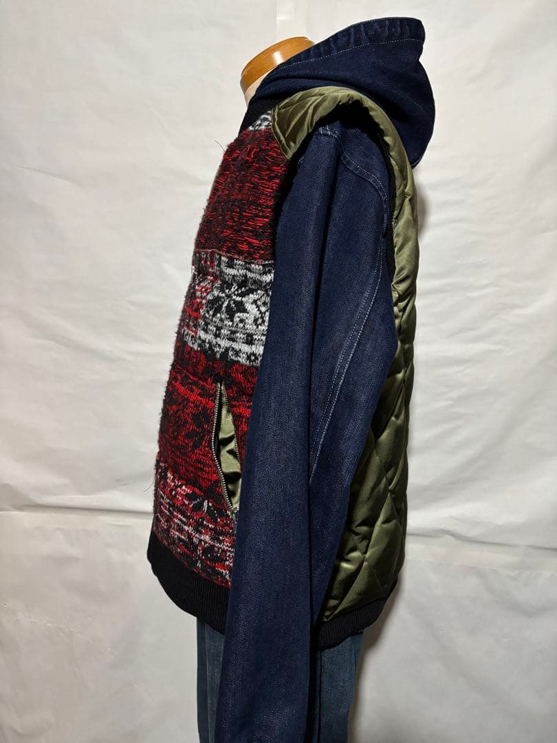 DIESEL ディーゼル　ノルディック柄　刺繍　ダウンベスト　美品