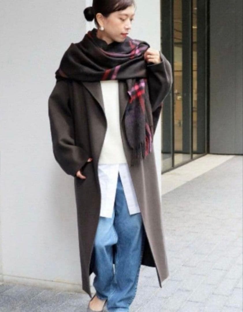 美品 VERMEIL par iena SUPER160sリバーラップコート