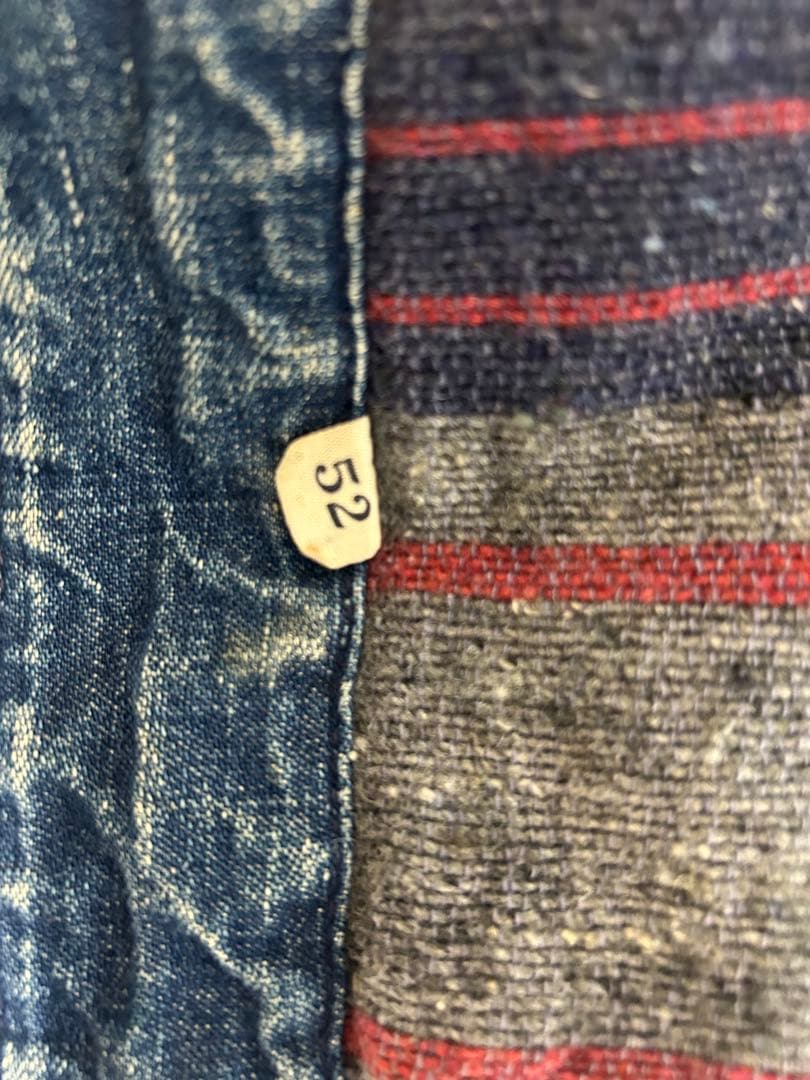 ヴィンテージ　デニムカバーオール コーデュロイ襟付き