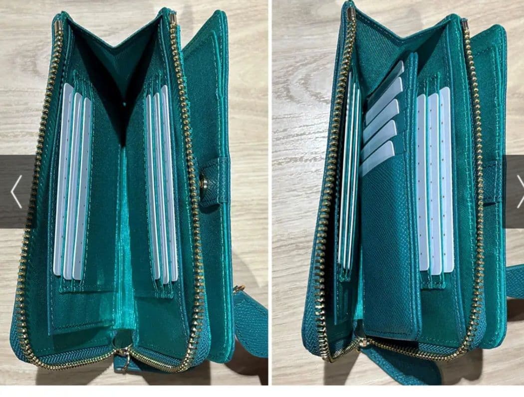 牛革ミドルウォレット 馬蹄チャーム付き