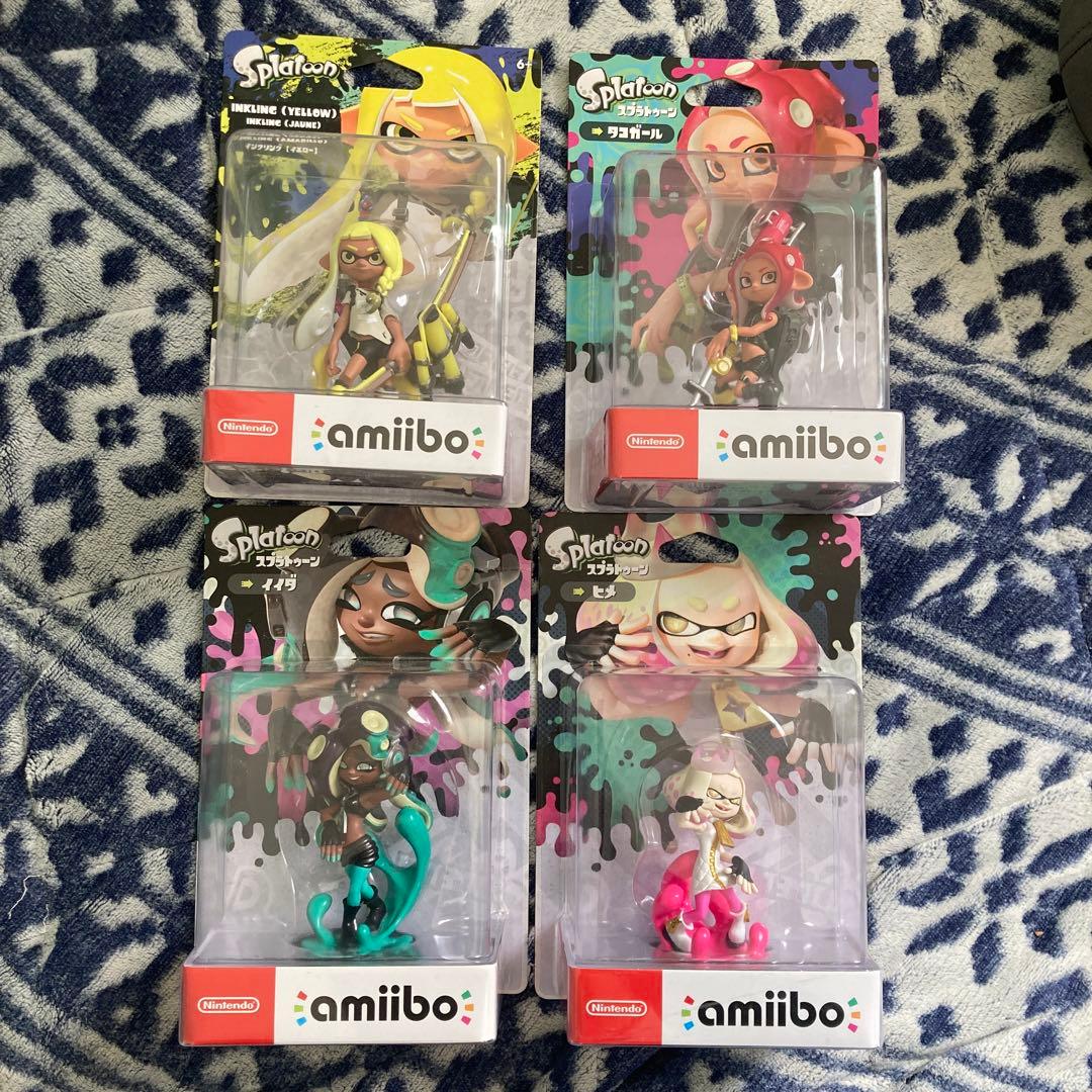 アミーボ スプラトゥーン　ヒメ　イイダ　タコガール　インクリング　イエロー