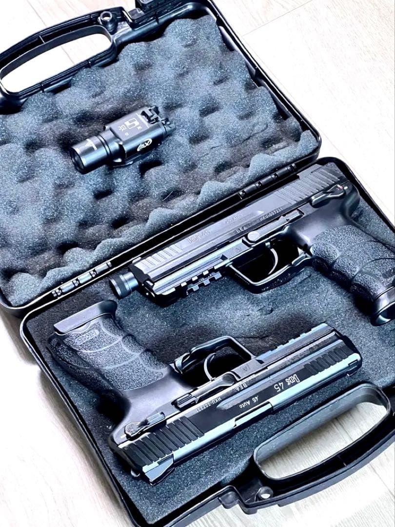 【クリスマスSALE】HK45(ガスガン)×2丁×ケース