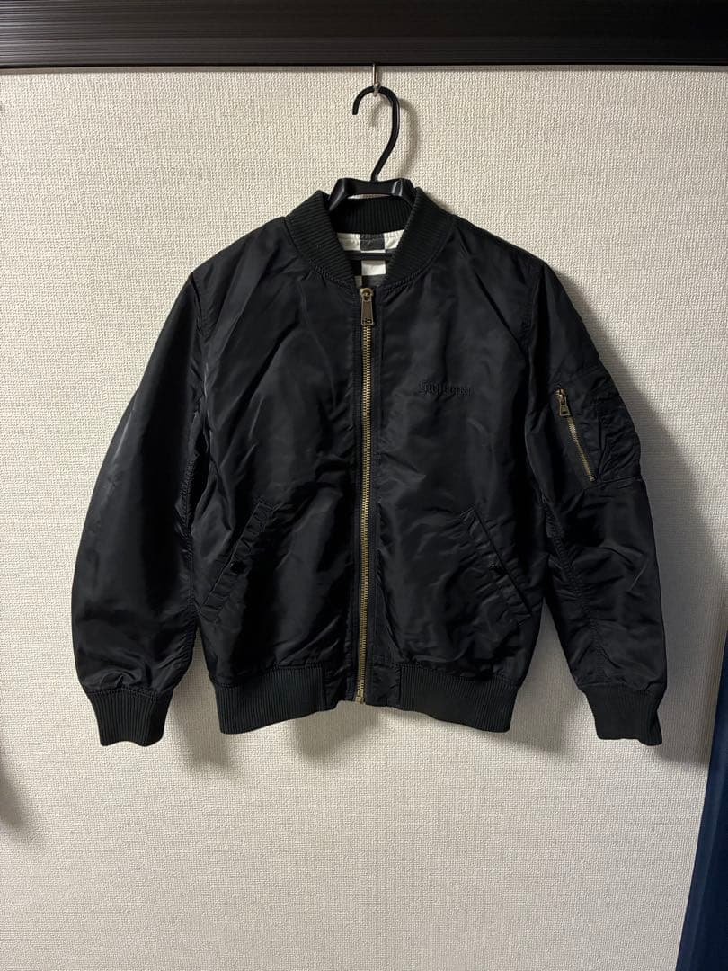 超美品！Supreme Reversible Checkered MA-1 黒S
