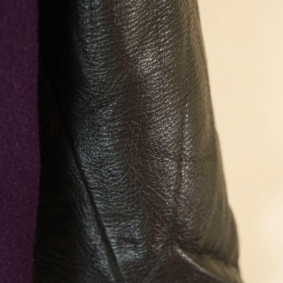 SKOOKUM レターマンジャケット 100%ウール×レザー袖 40