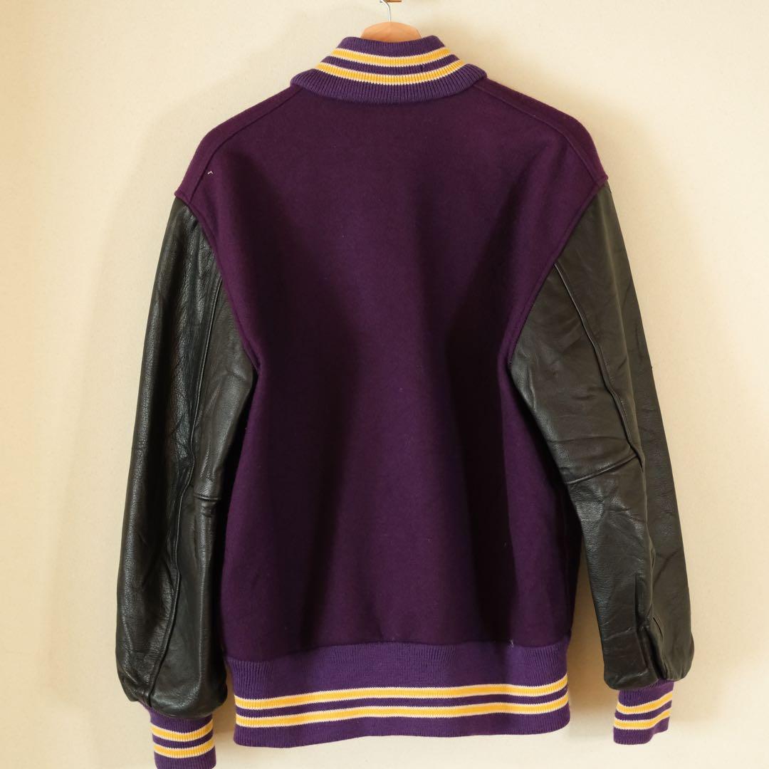 SKOOKUM レターマンジャケット 100%ウール×レザー袖 40