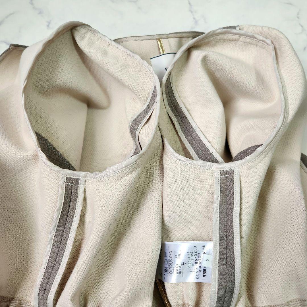 BEIGE, ベイジ　ノーカラージャケット 上品 ショート丈 ※金具タグ欠品