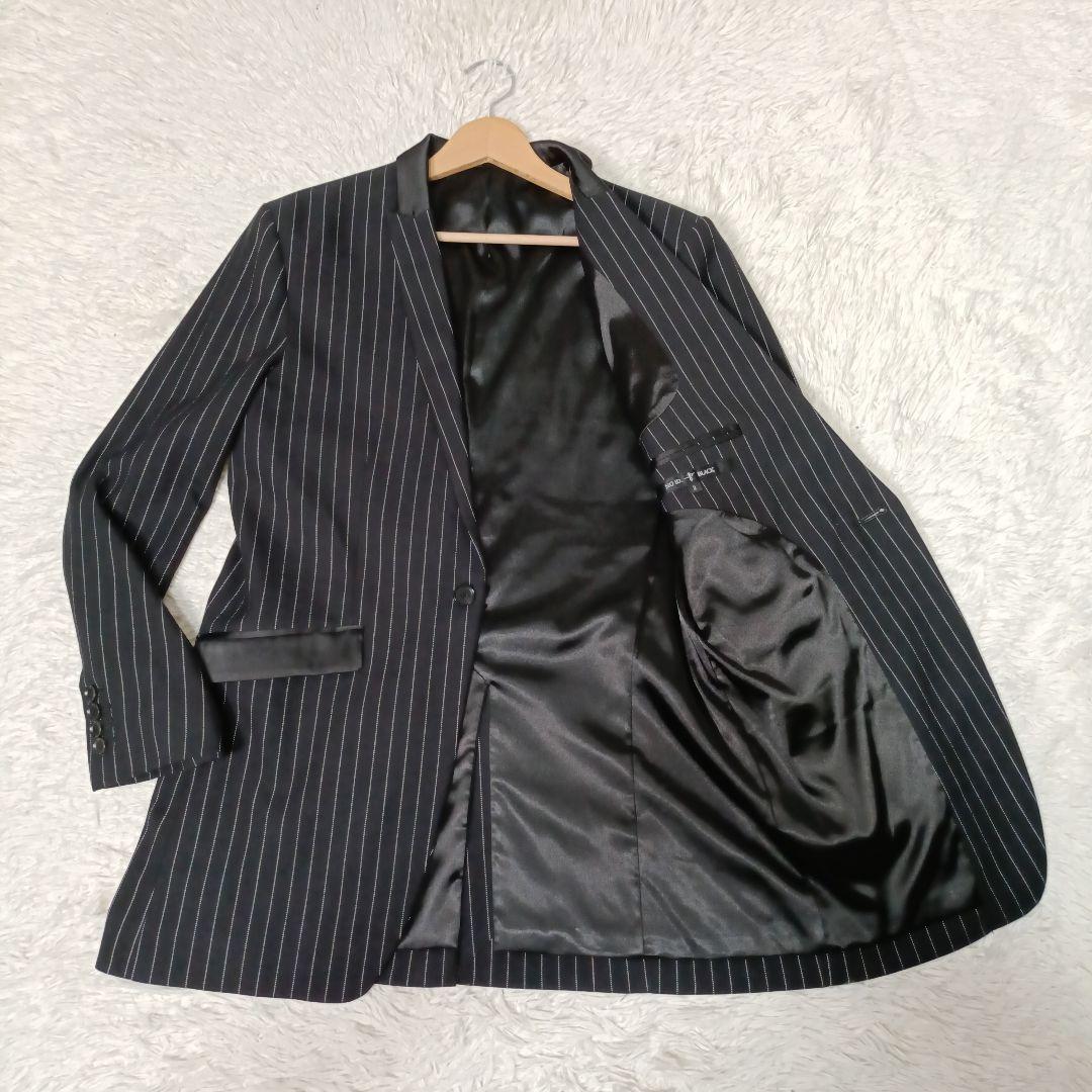 美品■NO ID. BLACK セットアップ ブラック×ストライプ