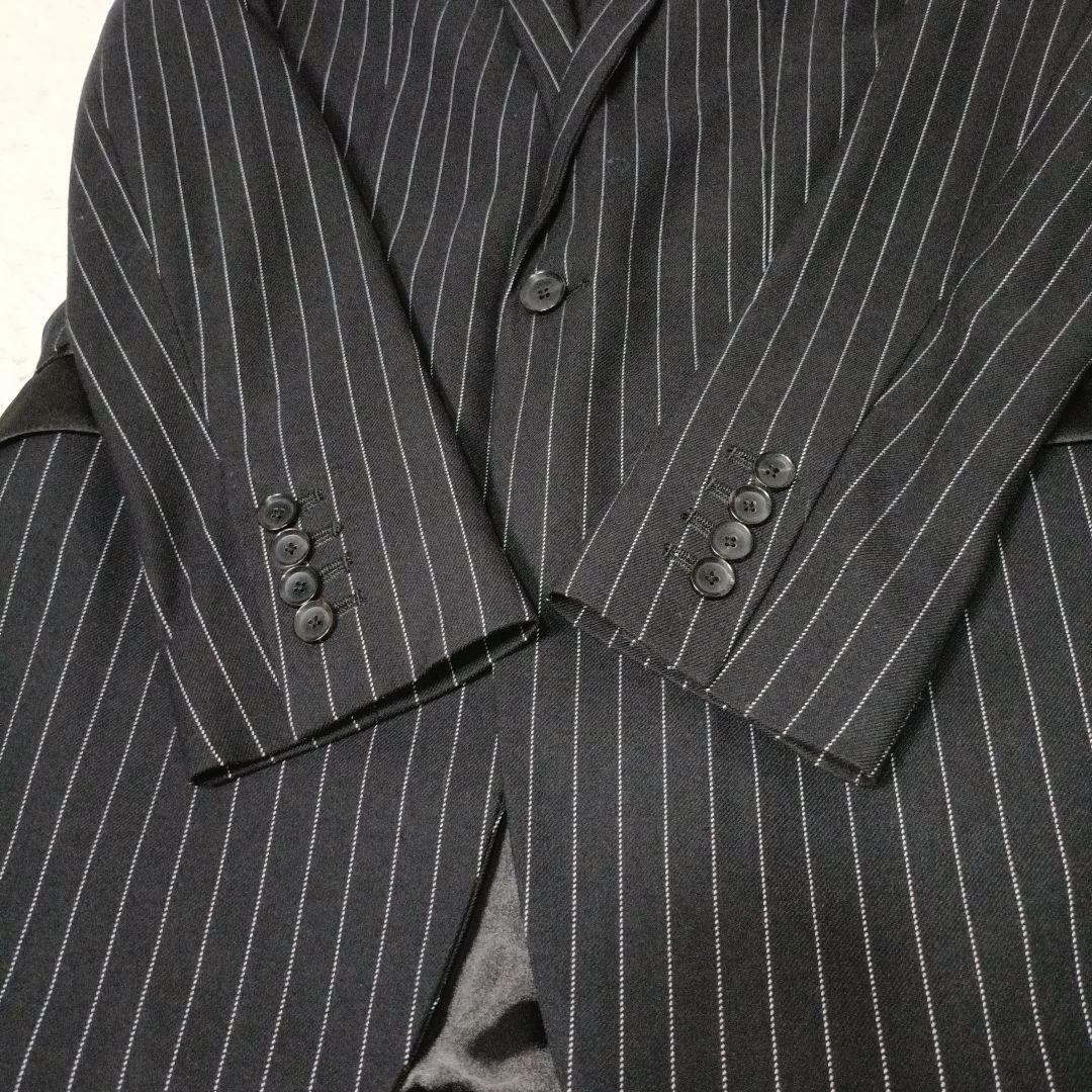 美品■NO ID. BLACK セットアップ ブラック×ストライプ