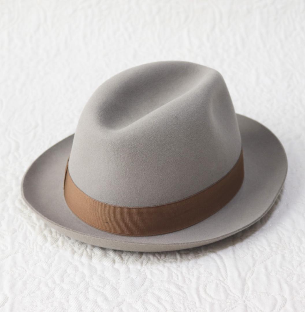 70,400円新品タグ付き【ボルサリーノ】ラビットファー フェルトハット 57