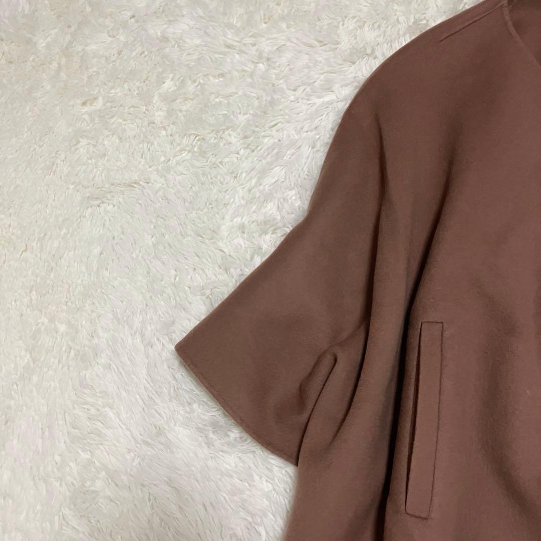 セオリーリュクス ２１AW ケープ ポンチョ カシミヤ ピンクベージュ 38