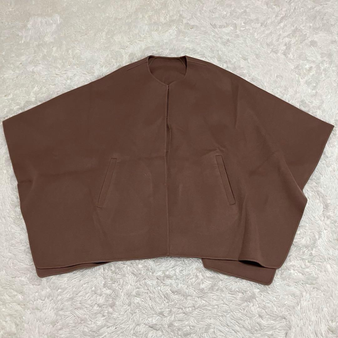 セオリーリュクス ２１AW ケープ ポンチョ カシミヤ ピンクベージュ 38