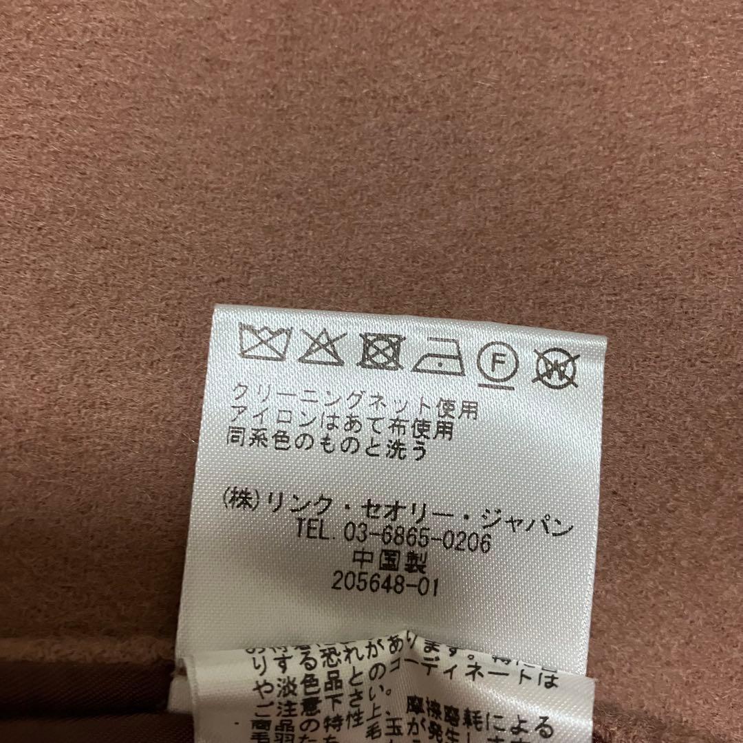 セオリーリュクス ２１AW ケープ ポンチョ カシミヤ ピンクベージュ 38