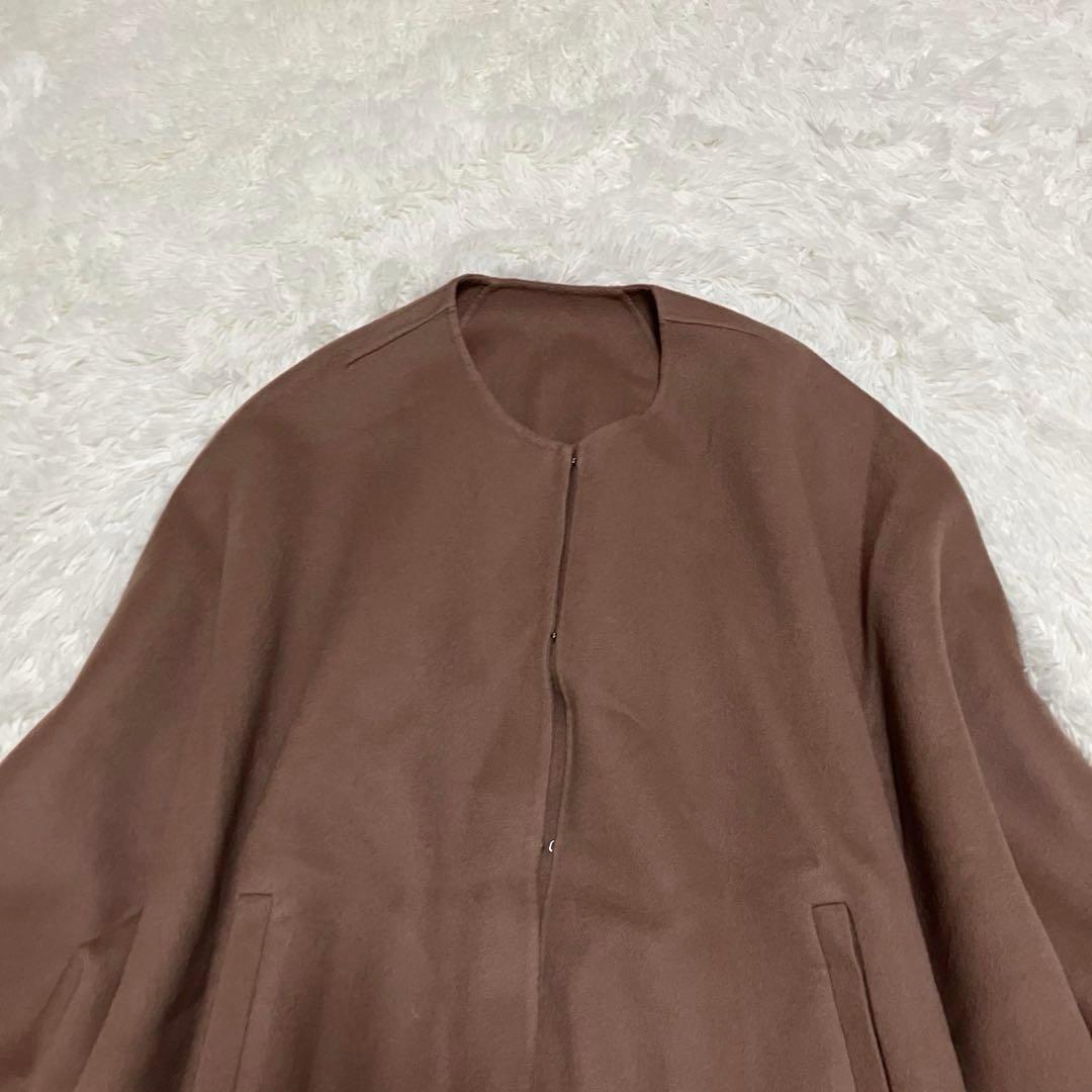 セオリーリュクス ２１AW ケープ ポンチョ カシミヤ ピンクベージュ 38