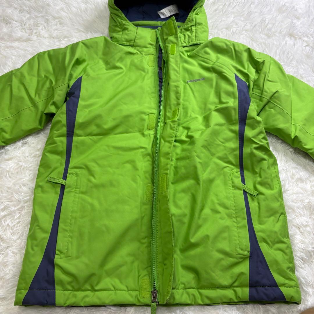 パタゴニアPatagoniaスキーウェアボーイズXL(14)グリーン系ネイビー系